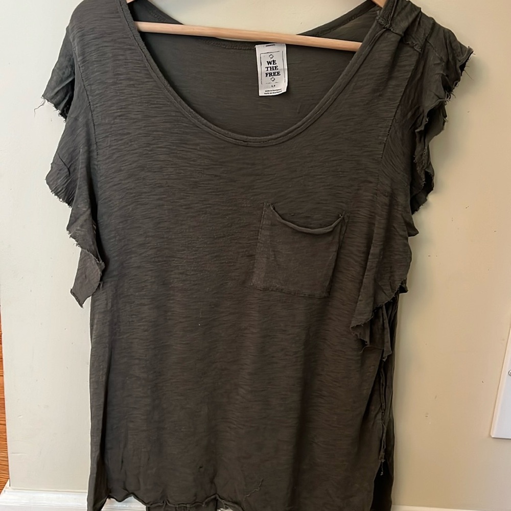 We The Free green top, size small